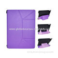 Factory Price Wholesale PU Leather Cases for iPad 5, with Plain Weave Pattern